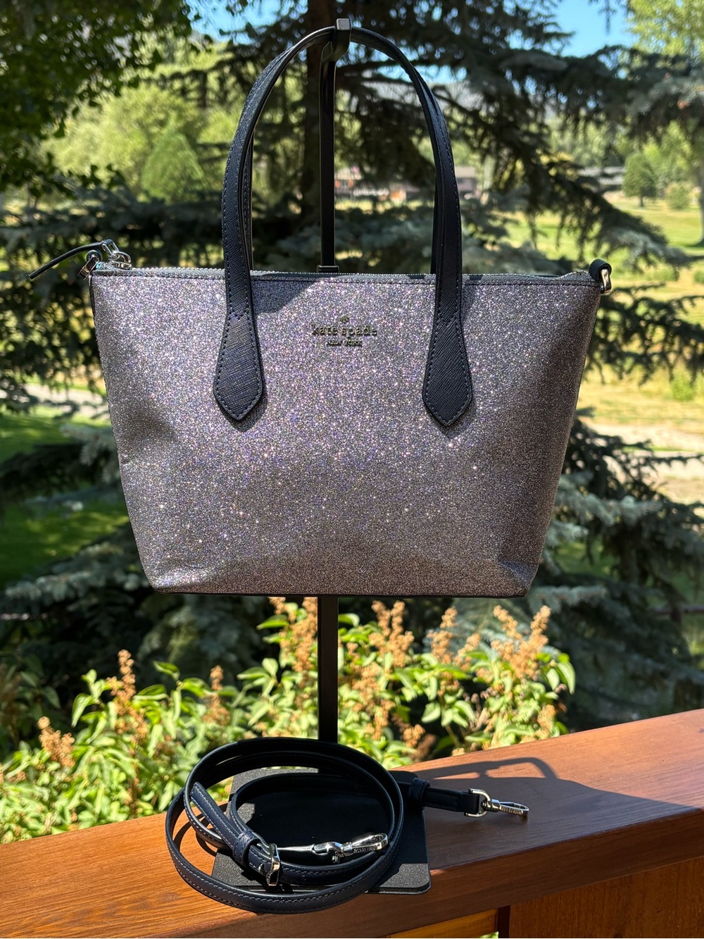 kate spade Glitter Tote Bag - navy blue Glitter
